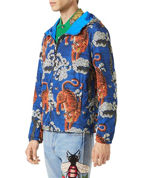 gucci bengal tiger jacket blue|gucci tiger clothing.